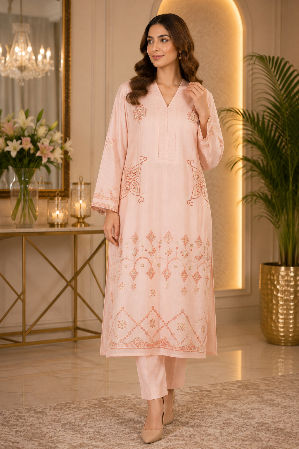 Lawn Embroidered 2PC Stitched Suit