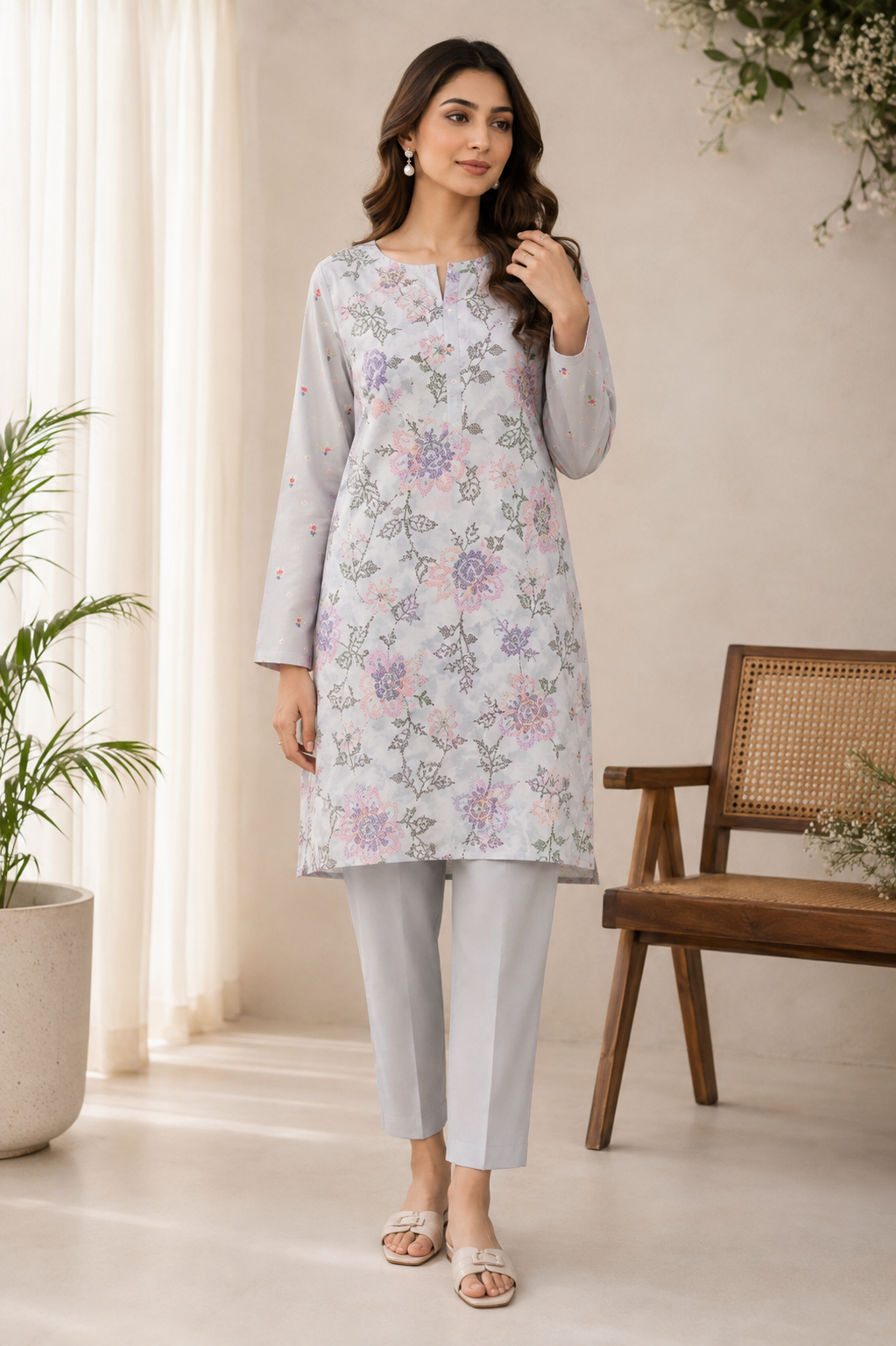 Bareeze Embroidered 2-Piece Unstitched Suit