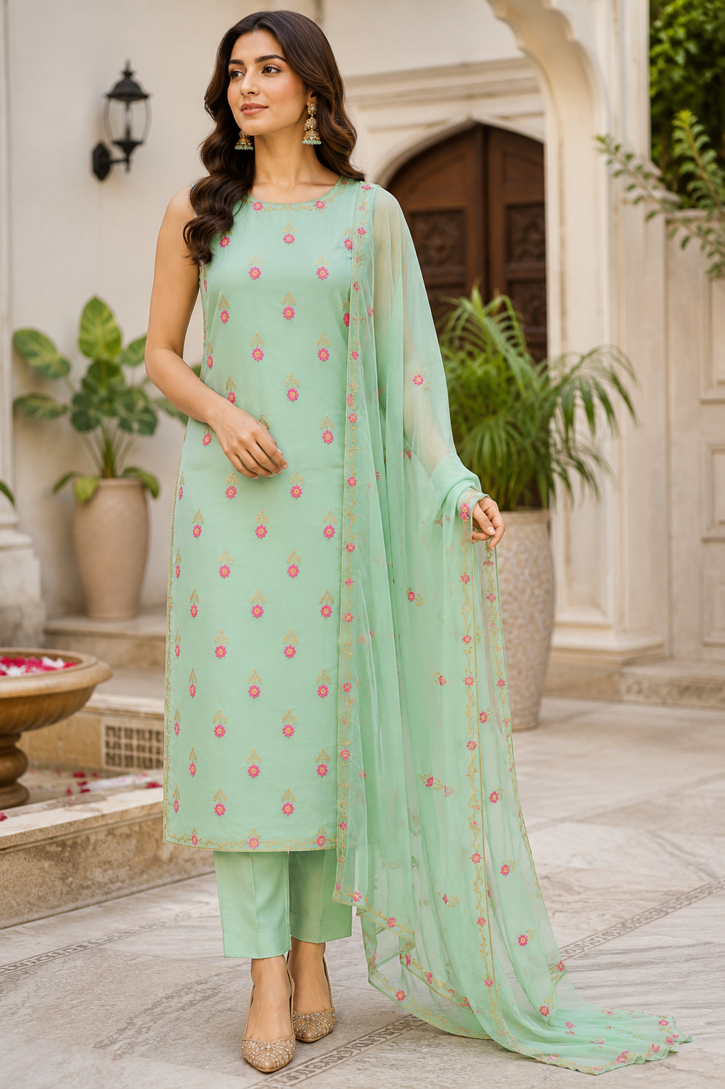 “Bareeze Fully Embroidered Lawn 3-Piece”