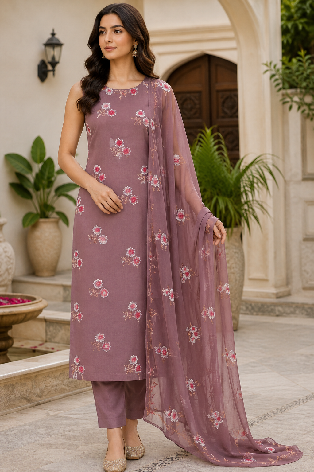 Beautiful 3-Piece Embroidered Lawn Dress