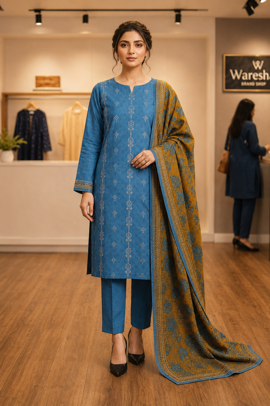 Waresha Brand Embroidered Lawn Suit