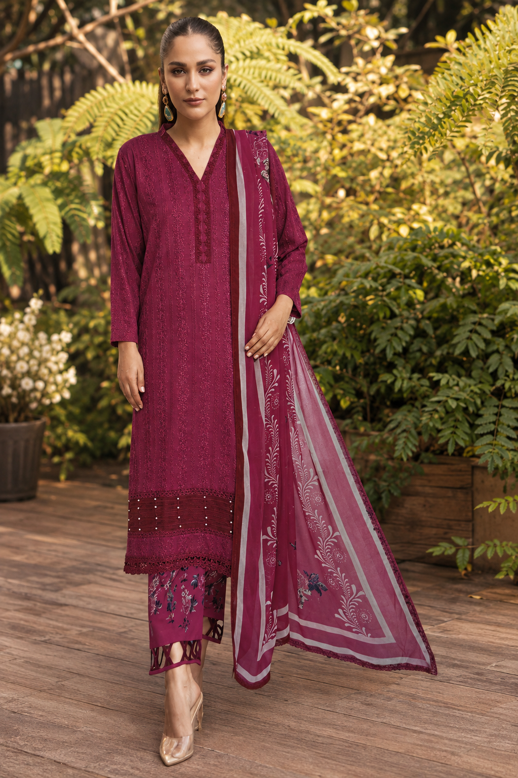 Johra Article – Heavy Embroidered 3 Piece Dress
