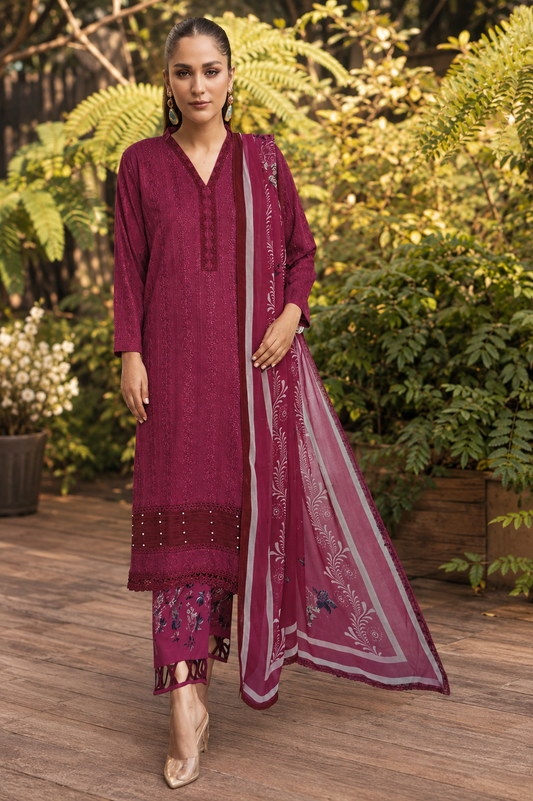 Johra Article – Heavy Embroidered 3 Piece Dress