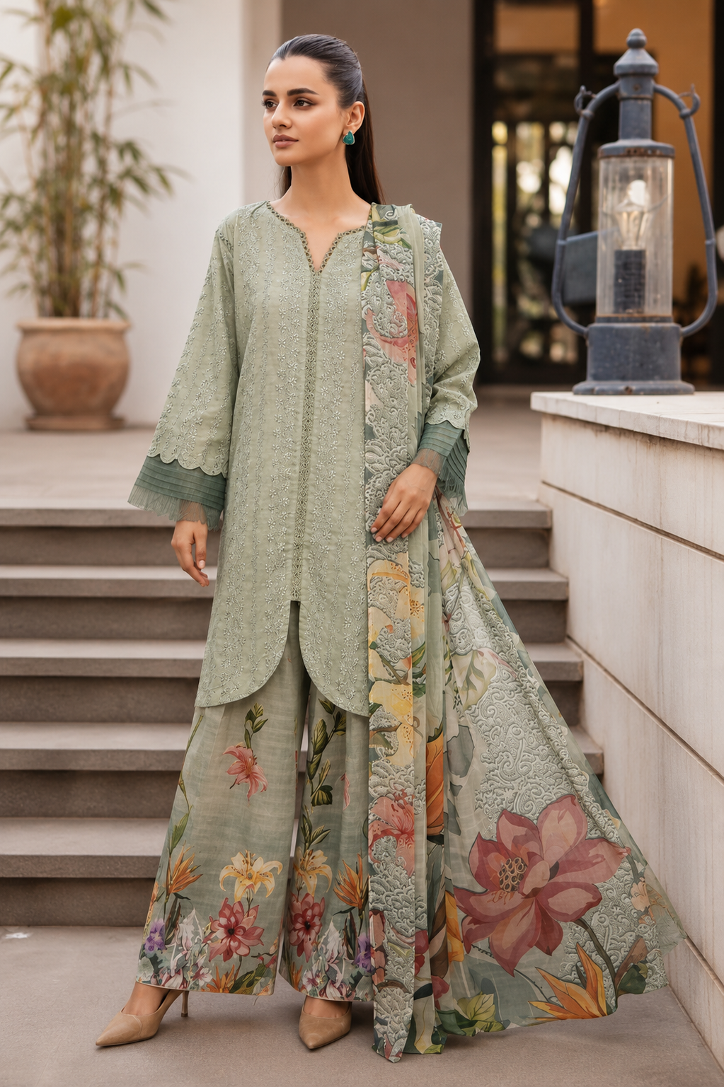 Johra Unstiched Embroded 3 pc