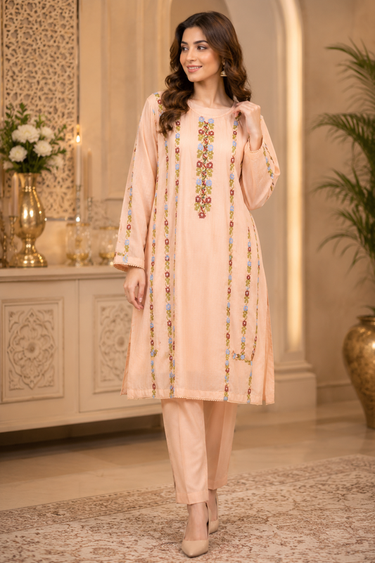 Lawn Embroidered 2PC Stitched Suit,