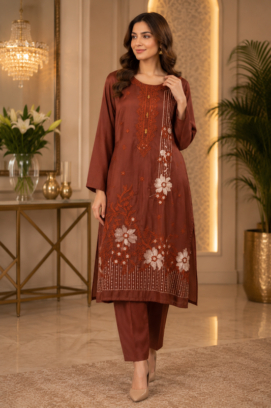 Lawn Embroidered 2PC Stitched Suit
