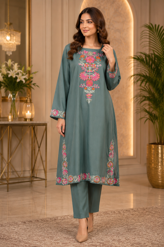 Lawn Embroidered 2PC Stitched Suit
