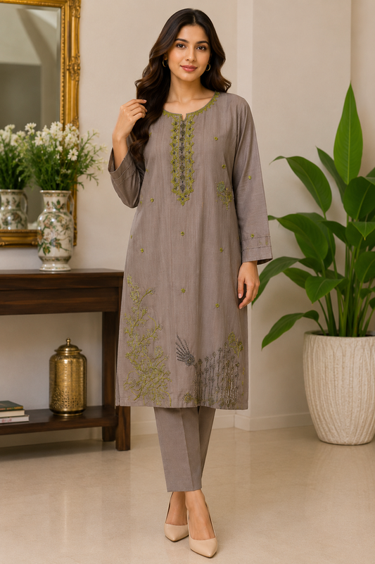 Lawn Embroidered 2PC Stitched Suit