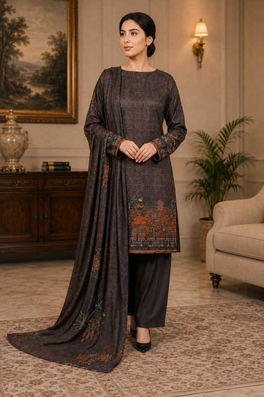 Haval Embroidered Lawn 3 Piece Suit