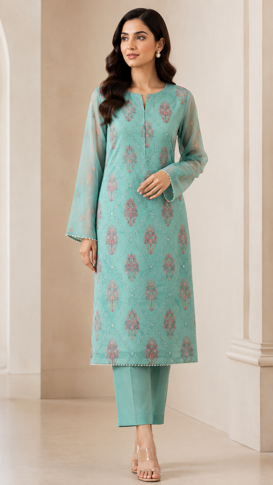 Bareeze  Embroidered 2-Piece Unstitched Suit