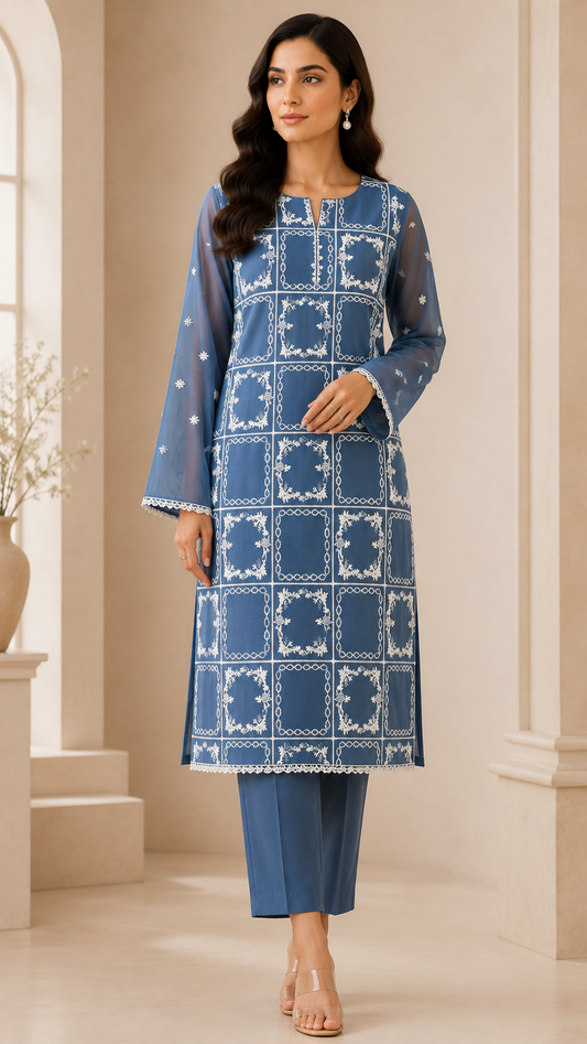 Bareeze  Embroidered 2-Piece Unstitched Suit