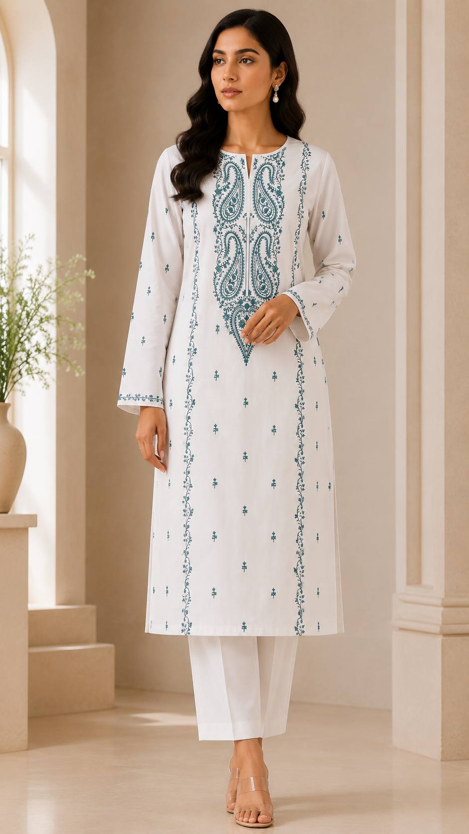 Bareeze Embroidered 2- Piece Unstitched Suit