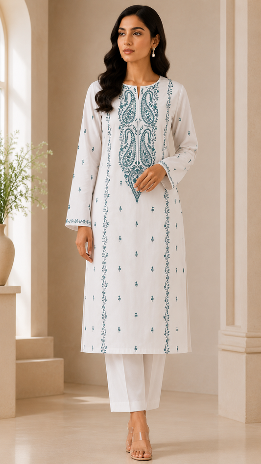 Bareeze Embroidered 2- Piece Unstitched Suit
