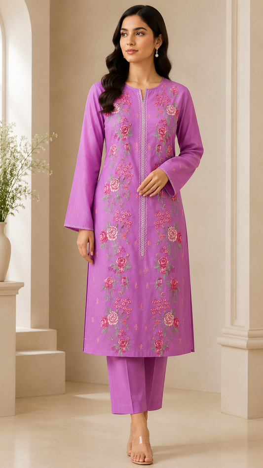 Bareeze Style Premium Embroidered 2-Piece Unstitched Suit
