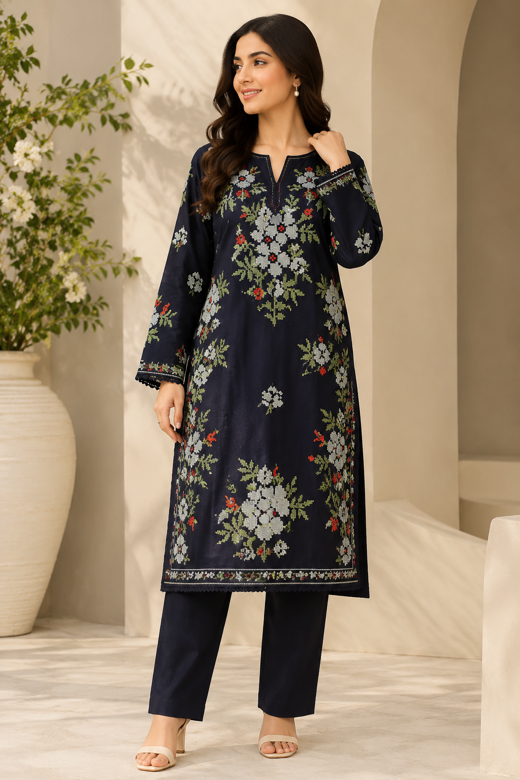 Bareeze  Embroidered 2-Piece Unstitched Suit