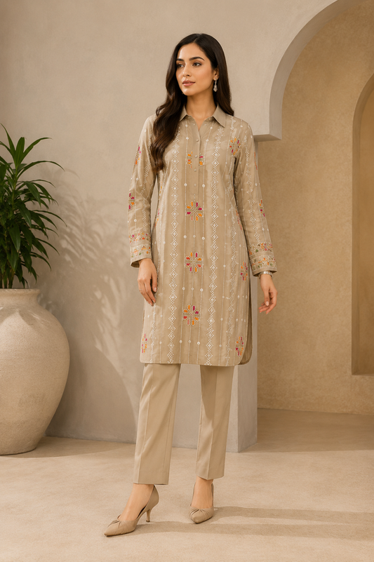Bareeze Embroidered 2-Piece Unstitched Suit