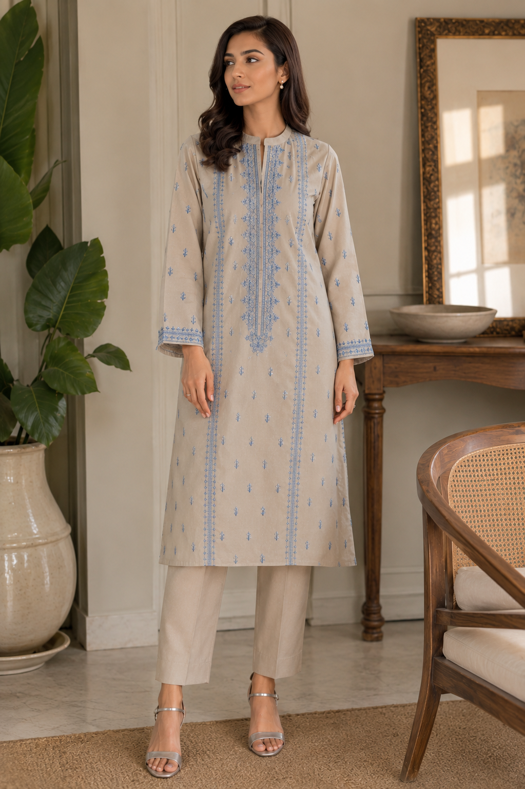 Bareeze Embroidered 2-Piece Unstitched Suit