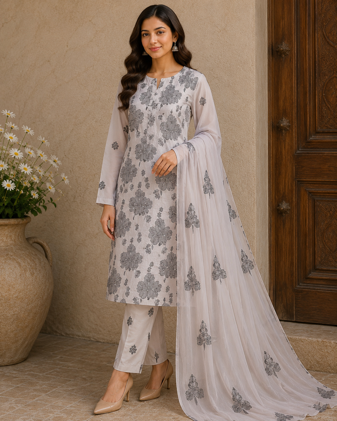 “Bareeze Fully Embroidered Lawn 3-Piece”