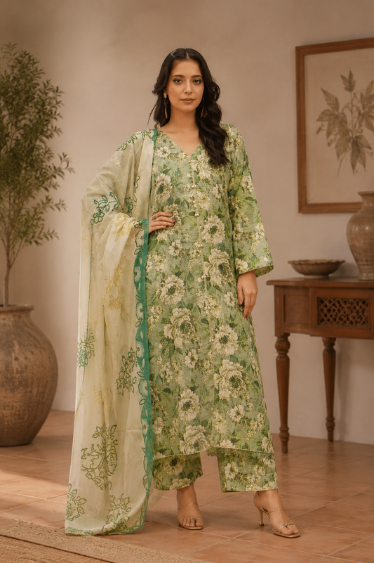 Lala Collage Printed Unstitched 3-