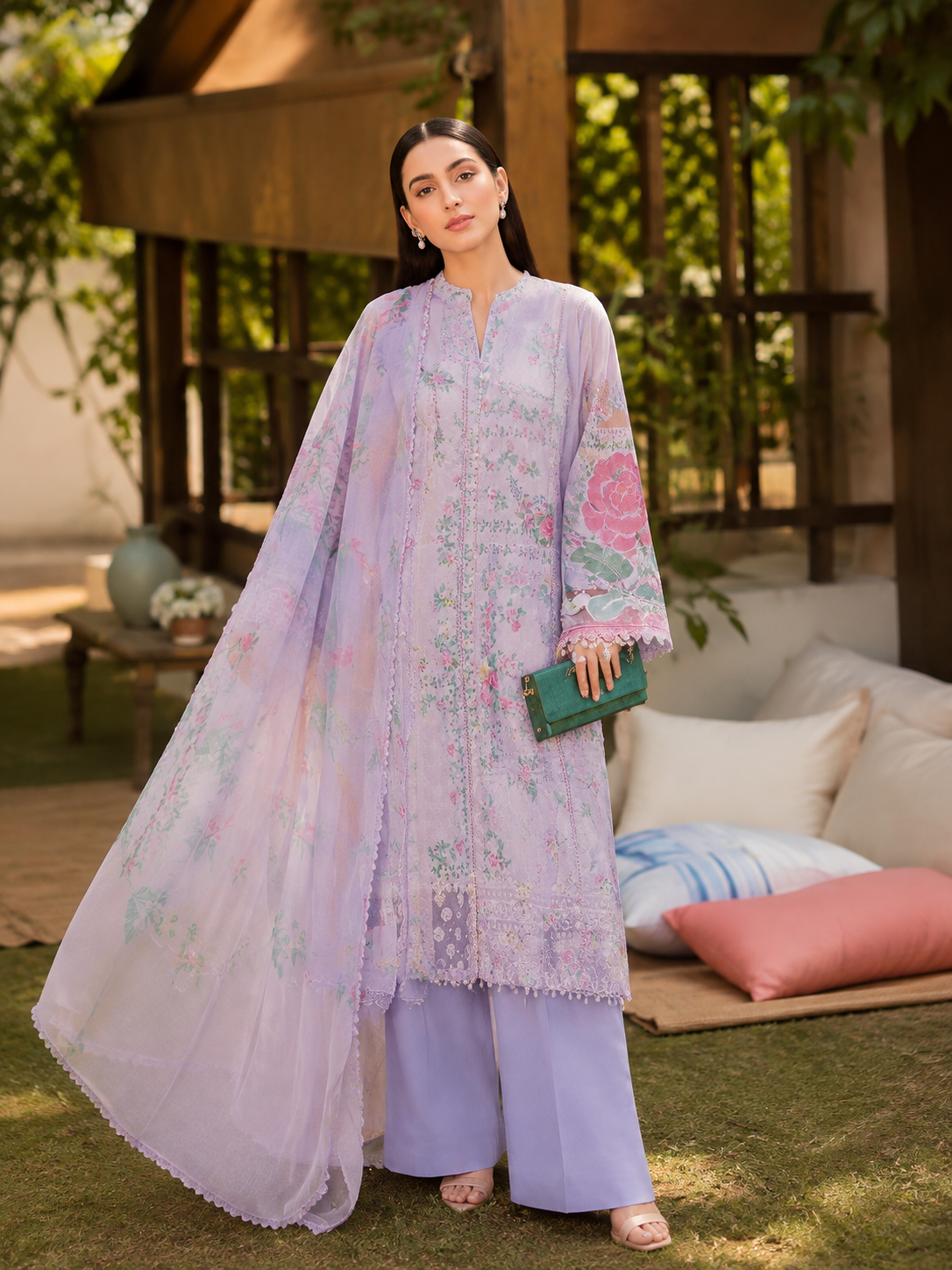 Elahe Printed Unstitched 3-Piece