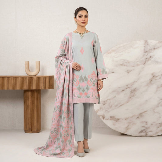 Premium Karandi Embroidered 3PC Suit