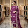 Premium Karandi Embroidered 3PC Suit