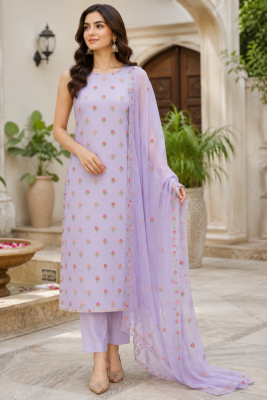 “Bareeze Fully Embroidered Lawn 3-Piece”
