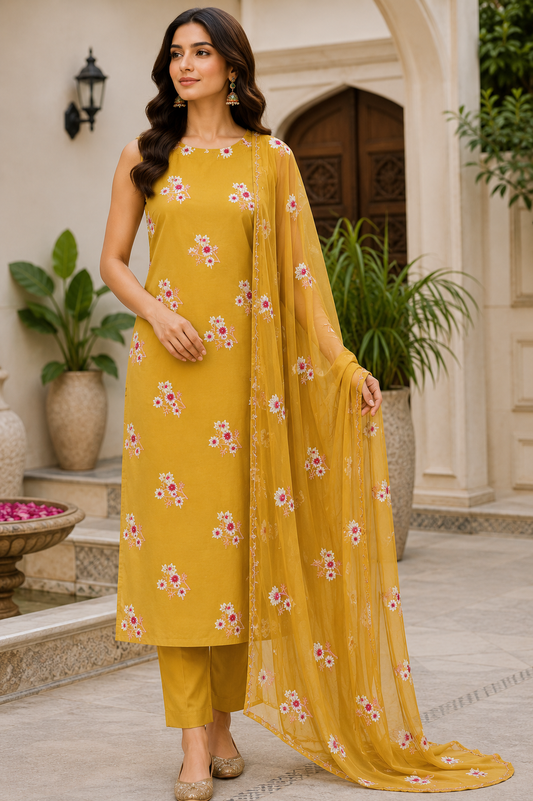 “Bareeze Fully Embroidered Lawn 3-Piece”